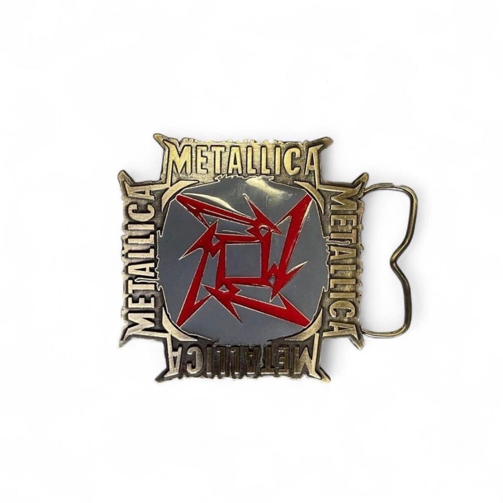 Vintage 2005 Metallica Ninja Star Cross Belt Buckle